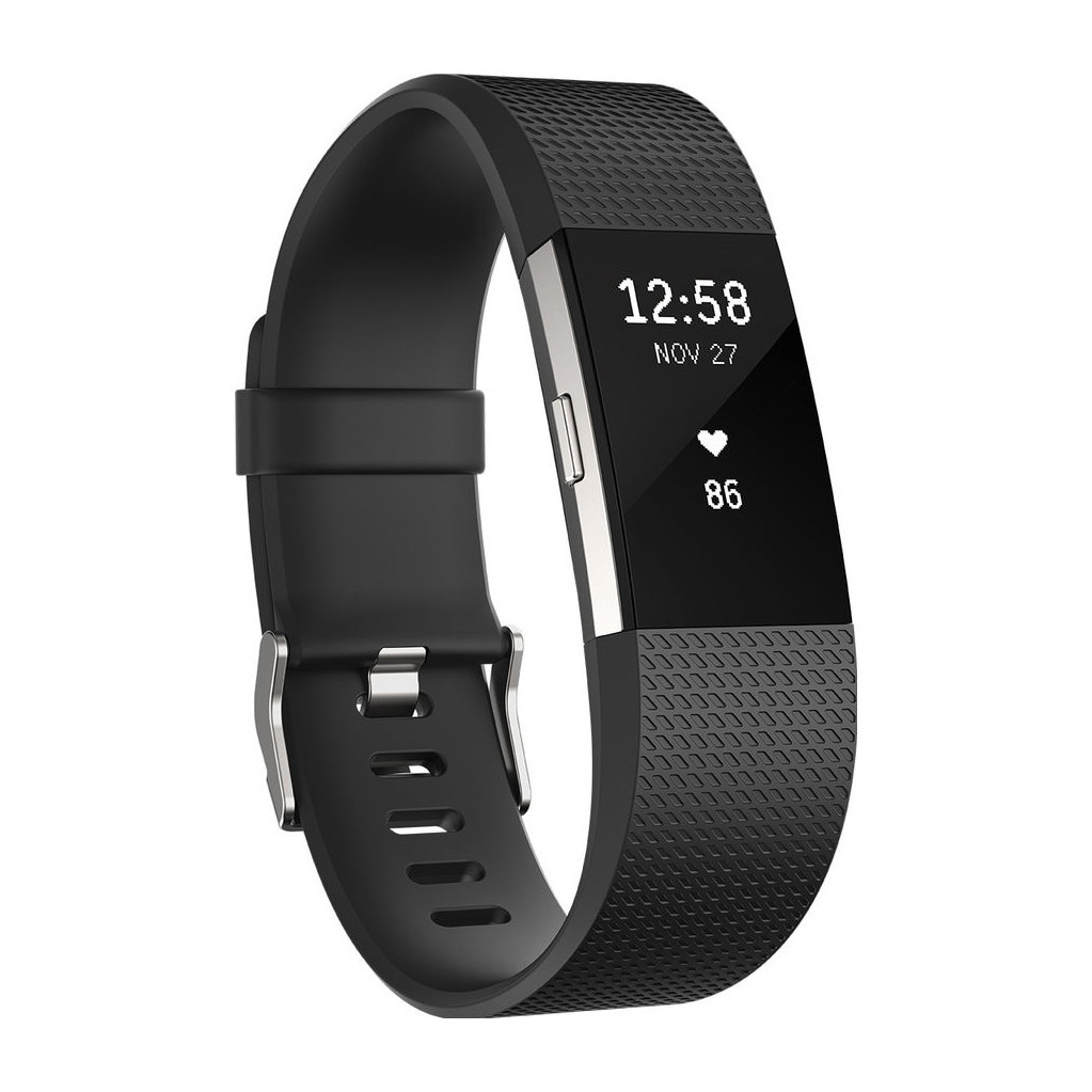 Fitbit Charge 2 Black/Silver - L