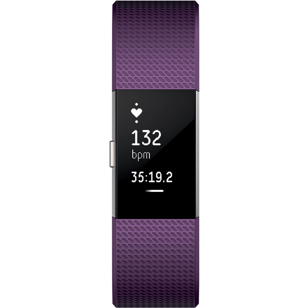 Fitbit Charge 2 Plum/Silver - S