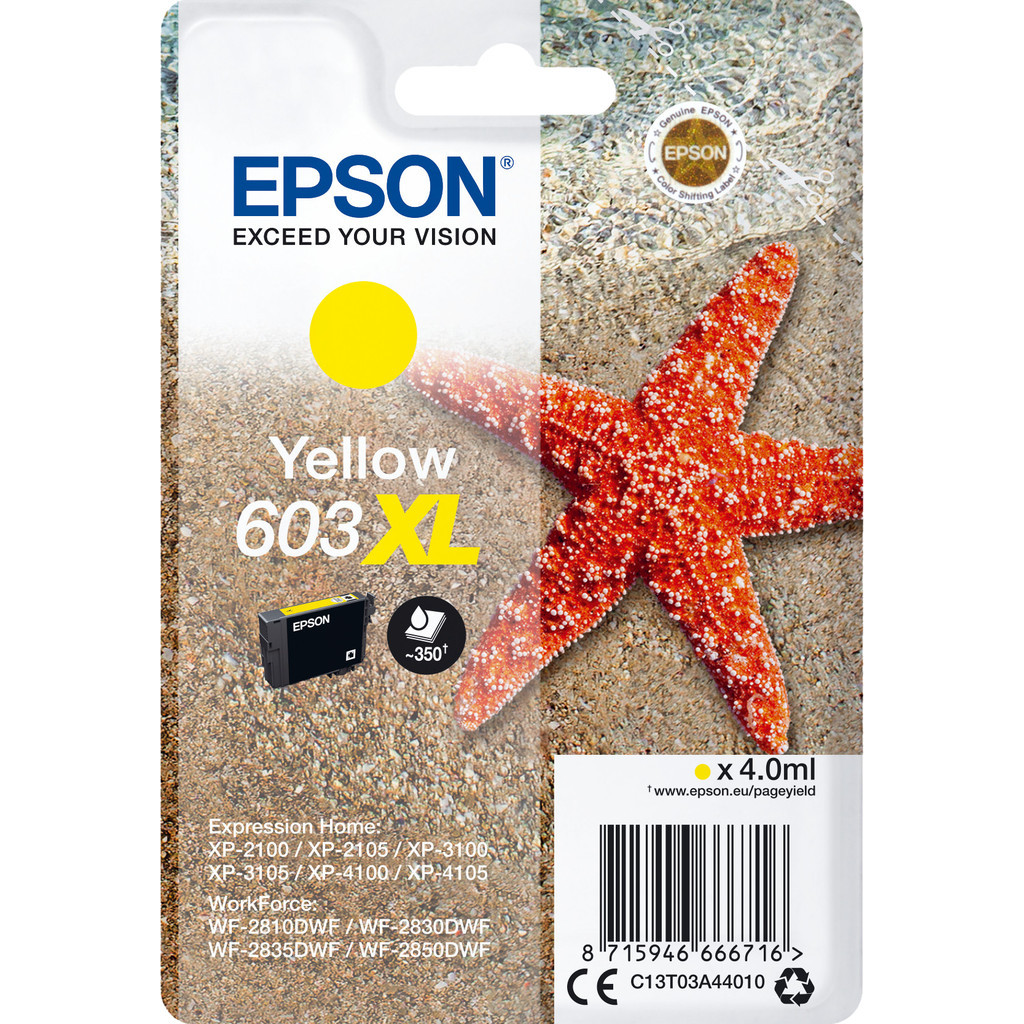 Epson 603XL Cartridge Geel