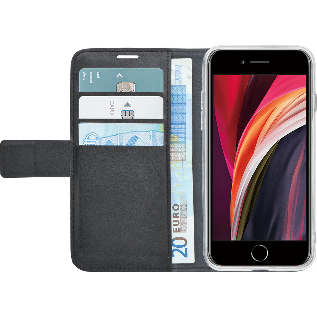 Azuri Wallet Apple iPhone SE 2 / 8 / 7 Book Case Zwart