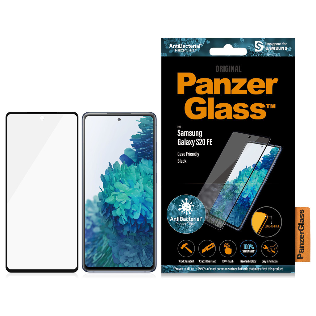 PanzerGlass Case Friendly Samsung Galaxy S20 FE Screenprotector Glas Zwart
