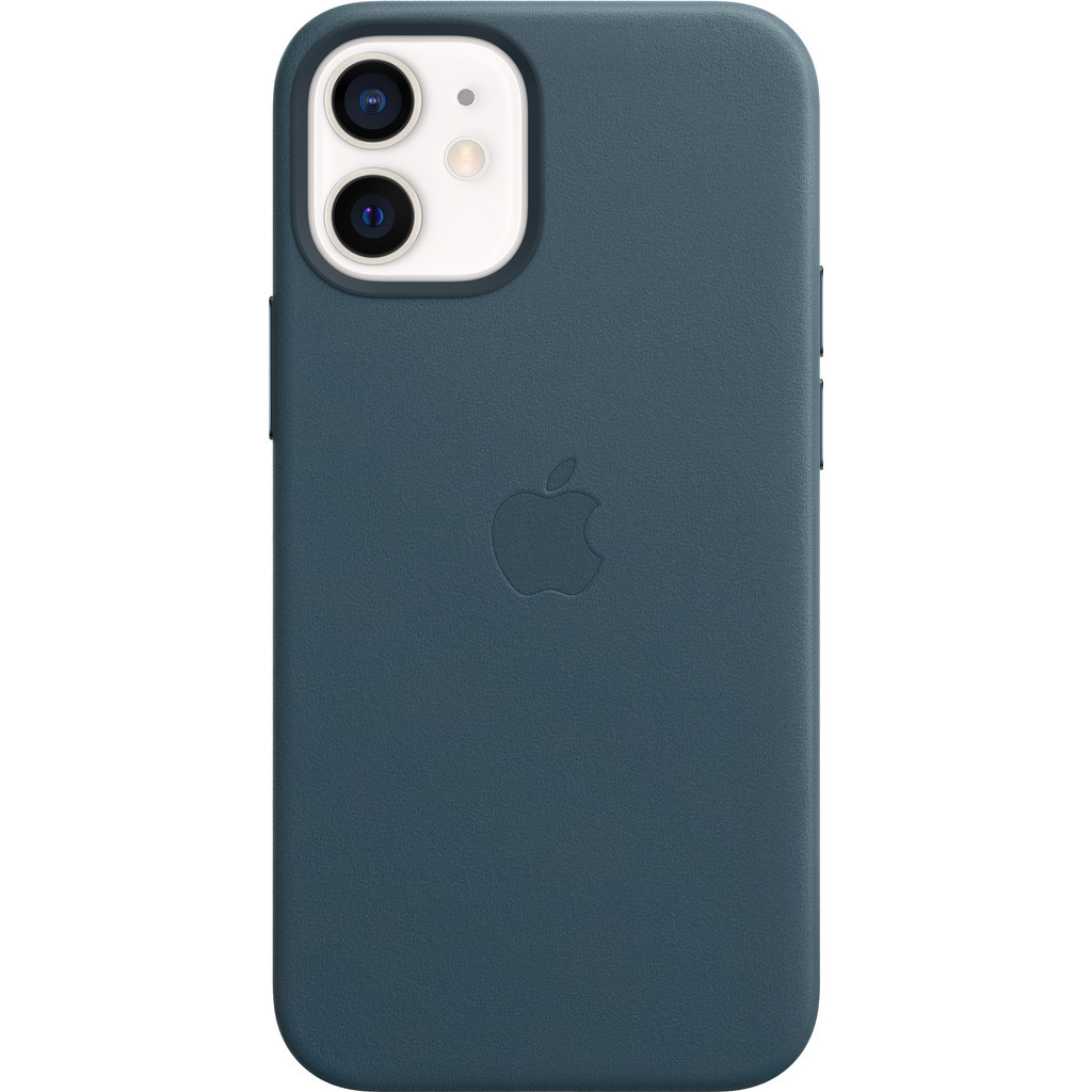 Apple iPhone 12 mini Back Cover met MagSafe Leer Baltisch Blauw