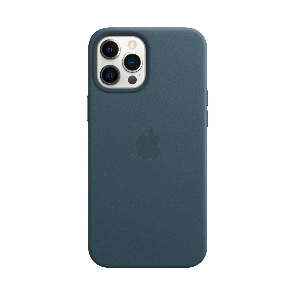 Apple iPhone 12 Pro Max Back Cover met MagSafe Leer Baltisch Blauw