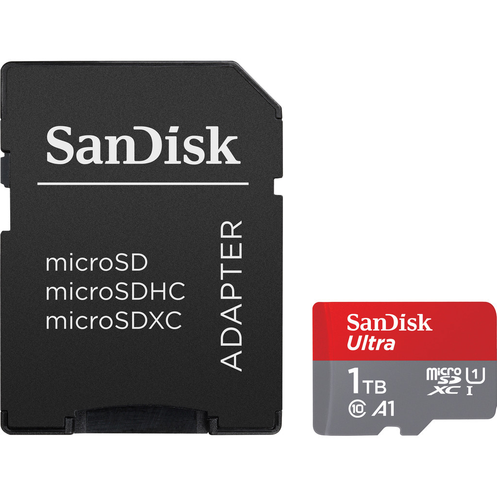 SanDisk MicroSDXC Ultra 1TB 120 MB/s CL10 A1 UHS-1 + SD Adap