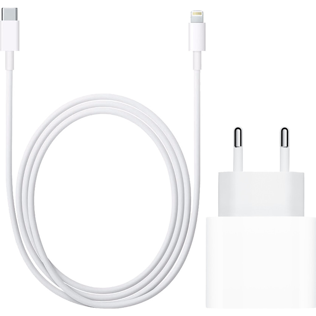 Apple Usb C Oplader 20W + Lightning Kabel 1m Kunststof Wit