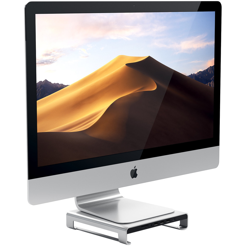 Satechi Aluminum iMac Monitor Standaard Hub Zilver