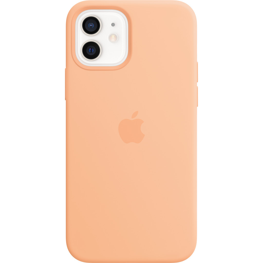 Apple iPhone 12 / 12 Pro Silicone Back Cover met MagSafe Cantaloupe