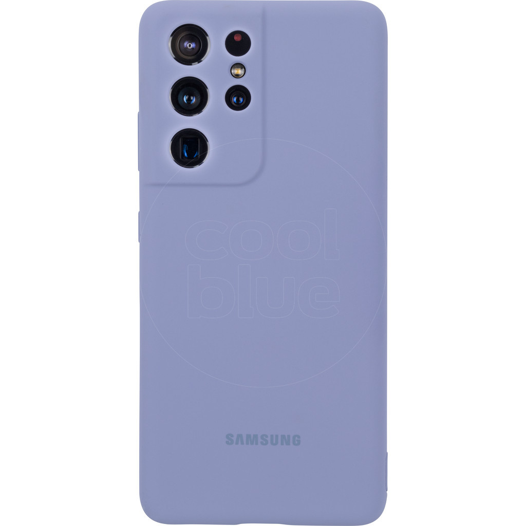 Samsung Galaxy S21 Ultra Siliconen Back Cover Paars