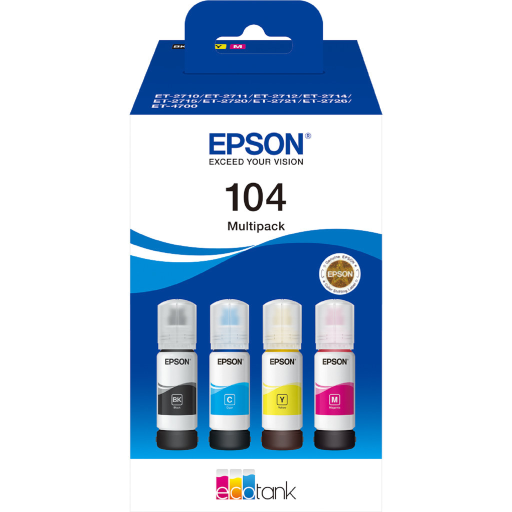 Epson 104 Inktflesjes Combo Pack Kleur