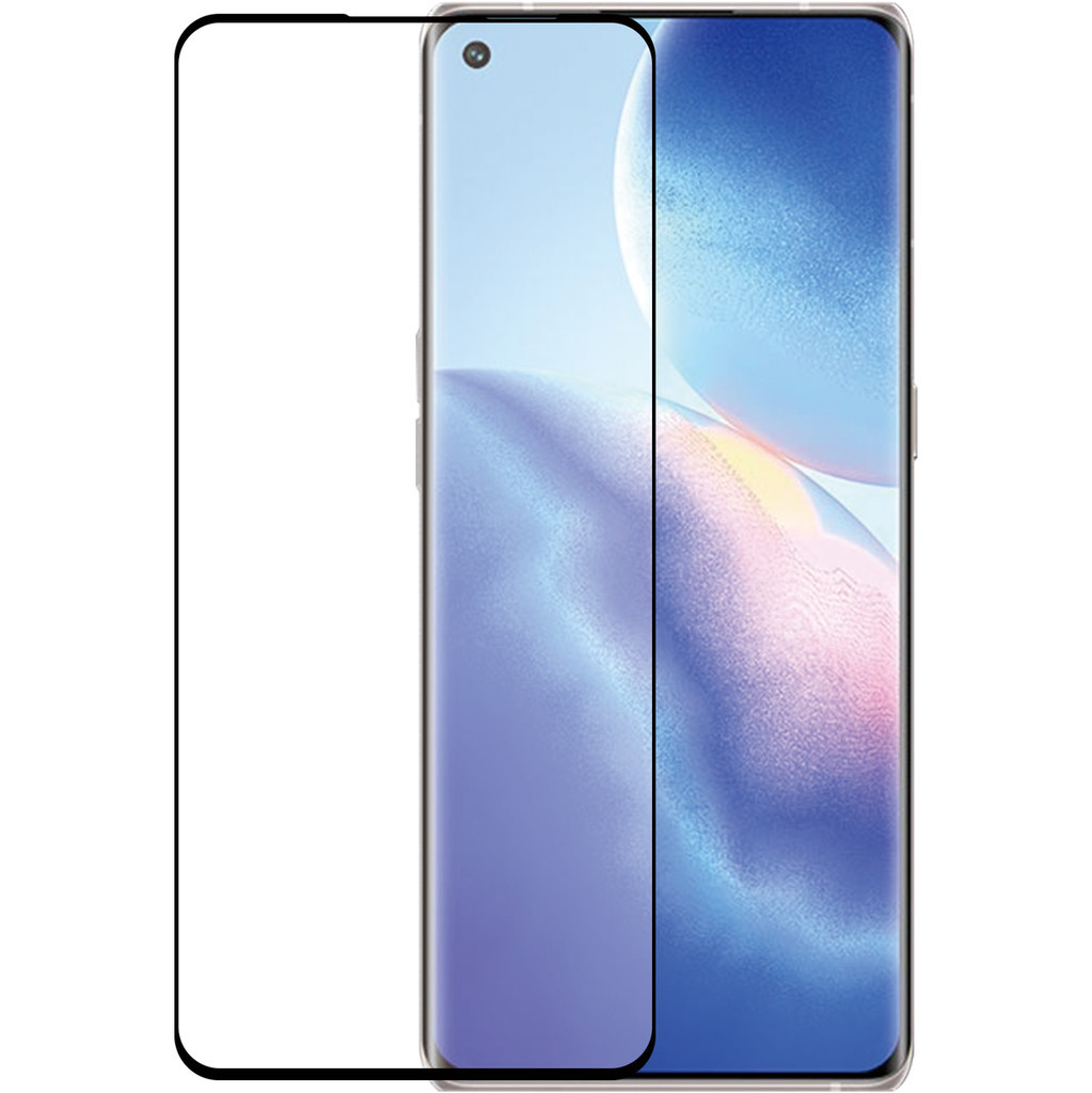 Azuri Curved Tempered Glass Oppo Find X3 Neo Screenprotector Zwart