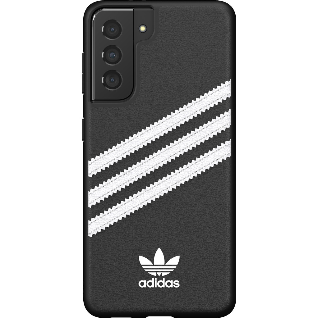 Adidas Samsung Galaxy S21 Back Cover Leer Zwart/Wit