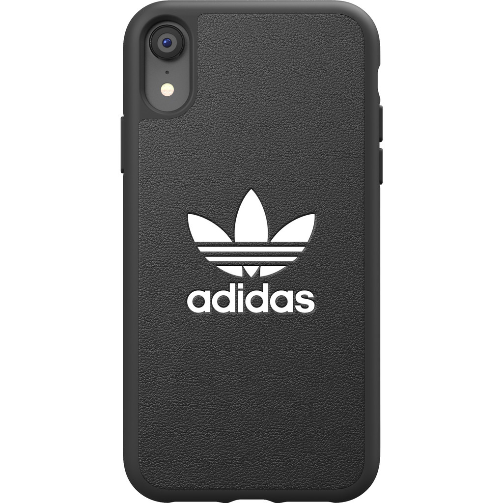 Adidas Apple iPhone Xr Back Cover Leer Zwart