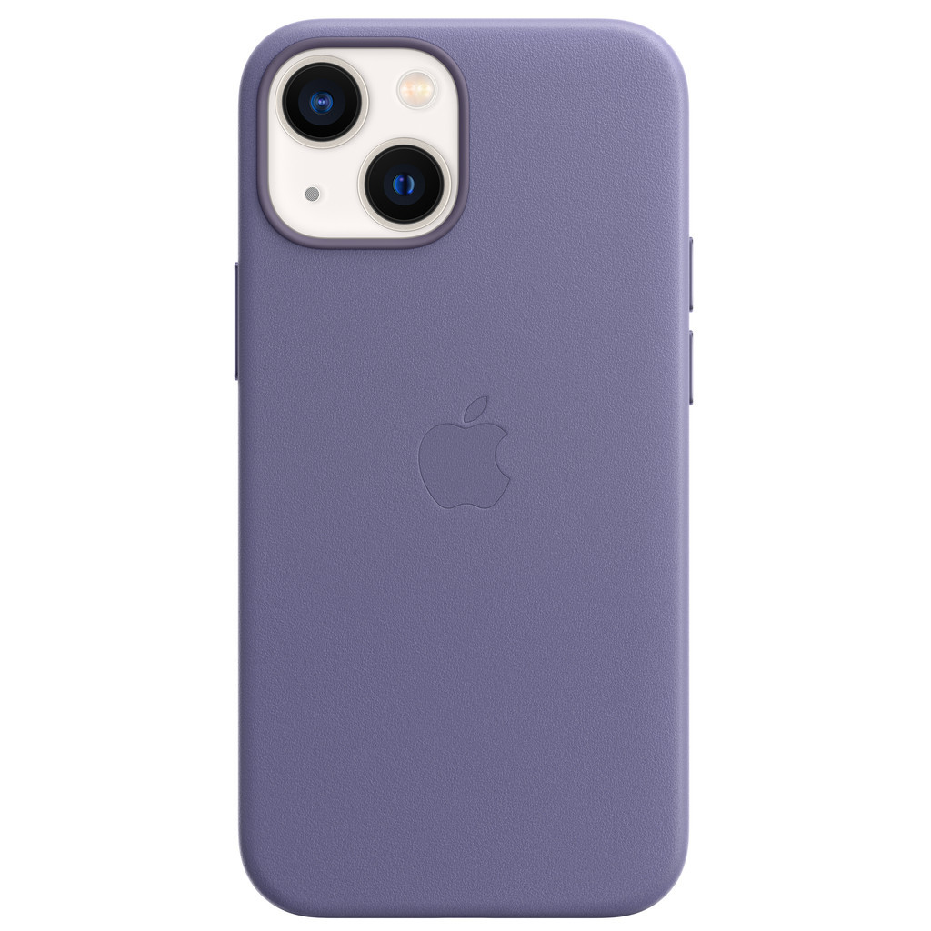 Apple iPhone 13 mini Back Cover met MagSafe Leer Blauweregen