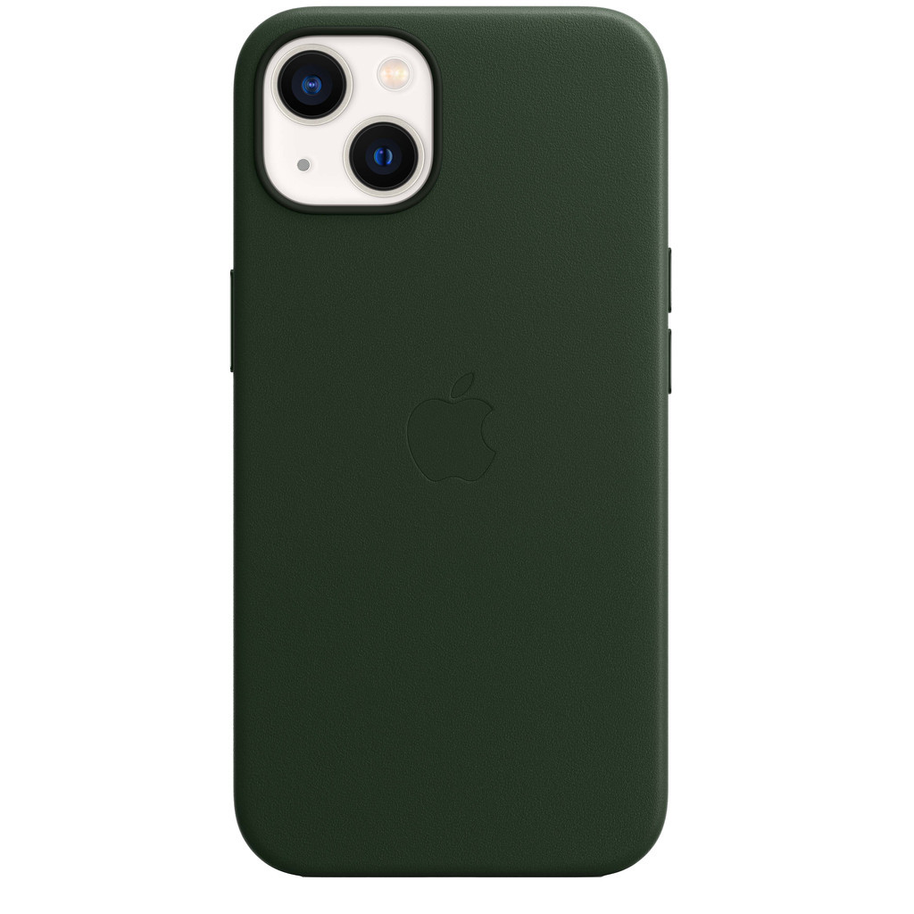 Apple iPhone 13 Back Cover met MagSafe Leer Sequoia-groen