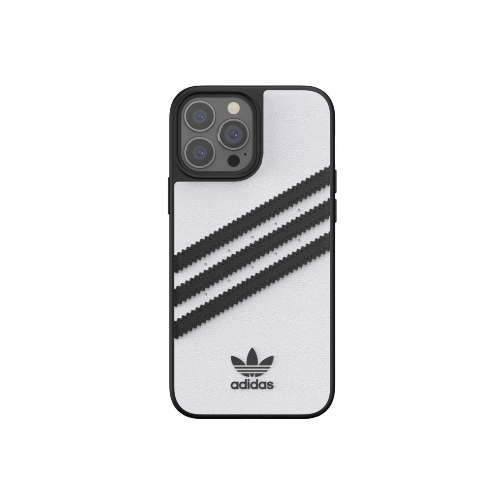Adidas Apple iPhone 13 Pro Max Back Cover Leer Zwart/Wit
