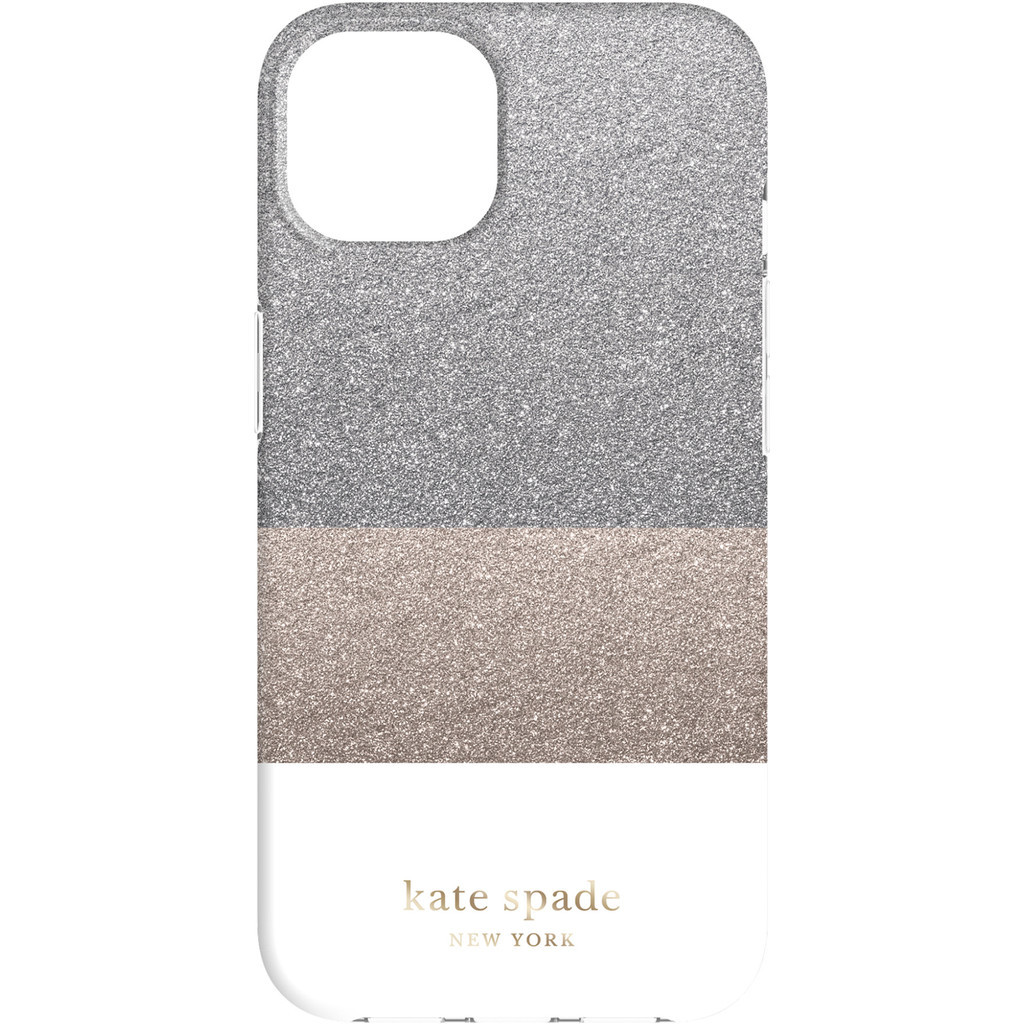 Kate Spade Glitter Block Protective Hardshell iPhone 13 Back Cover