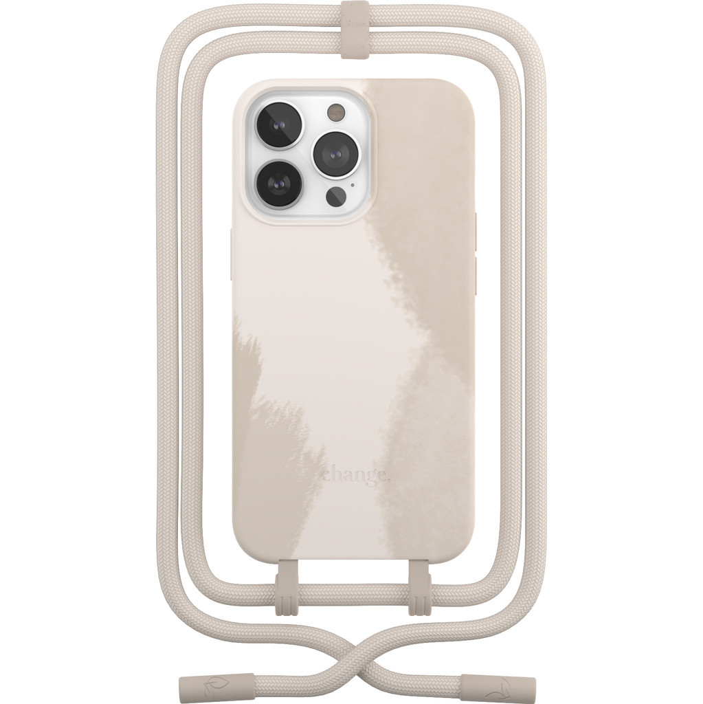 Change Case TieDye Apple iPhone 13 Pro Max Back Cover met Koord Wit