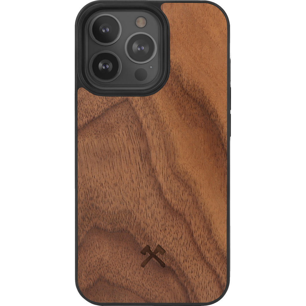Woodcessories Apple iPhone 13 Pro Max Back Cover met MagSafe Magneet Hout/Zwart
