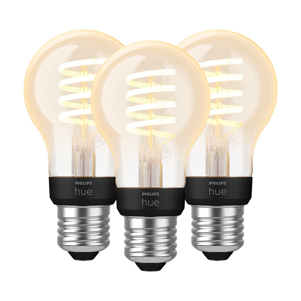Philips Hue Filamentlamp White Ambiance Standaard E27 3-pack