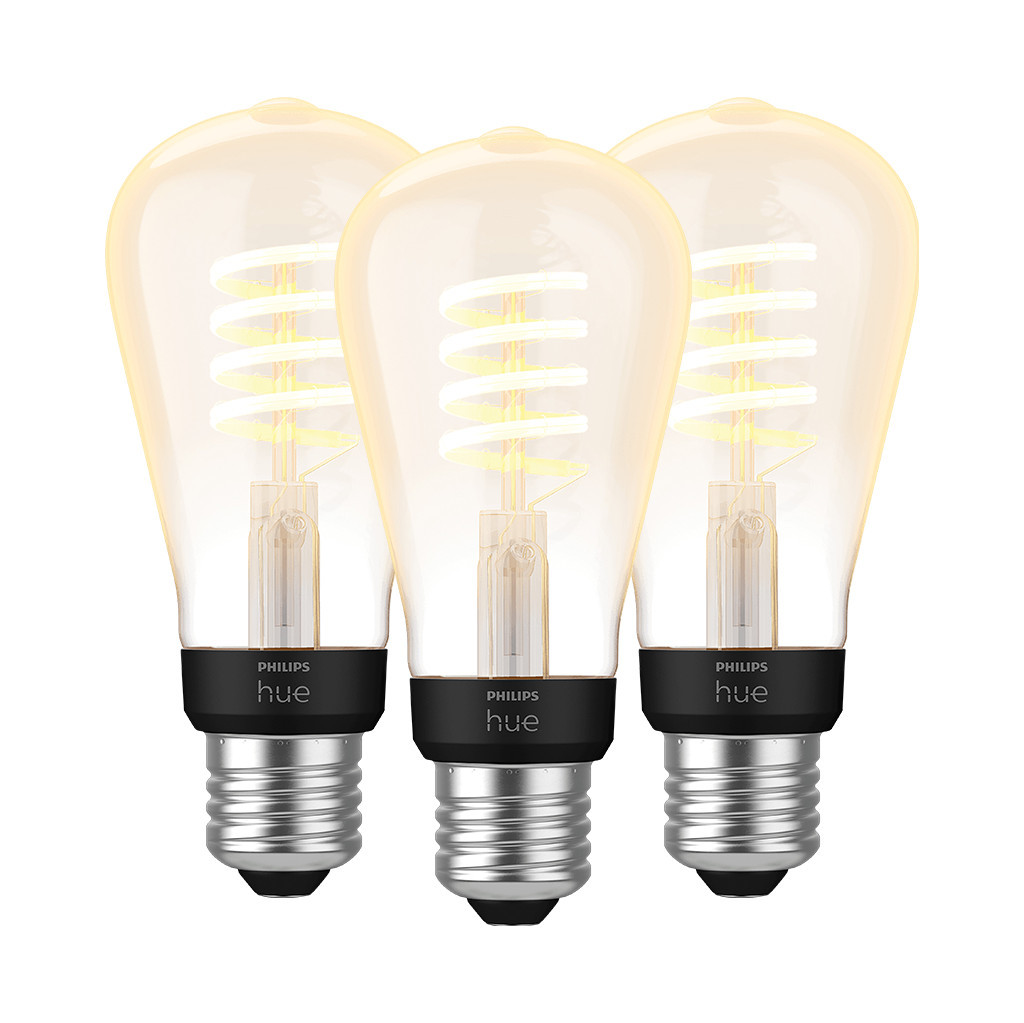 Philips Hue Filamentlamp White Ambiance Edison E27 3-pack