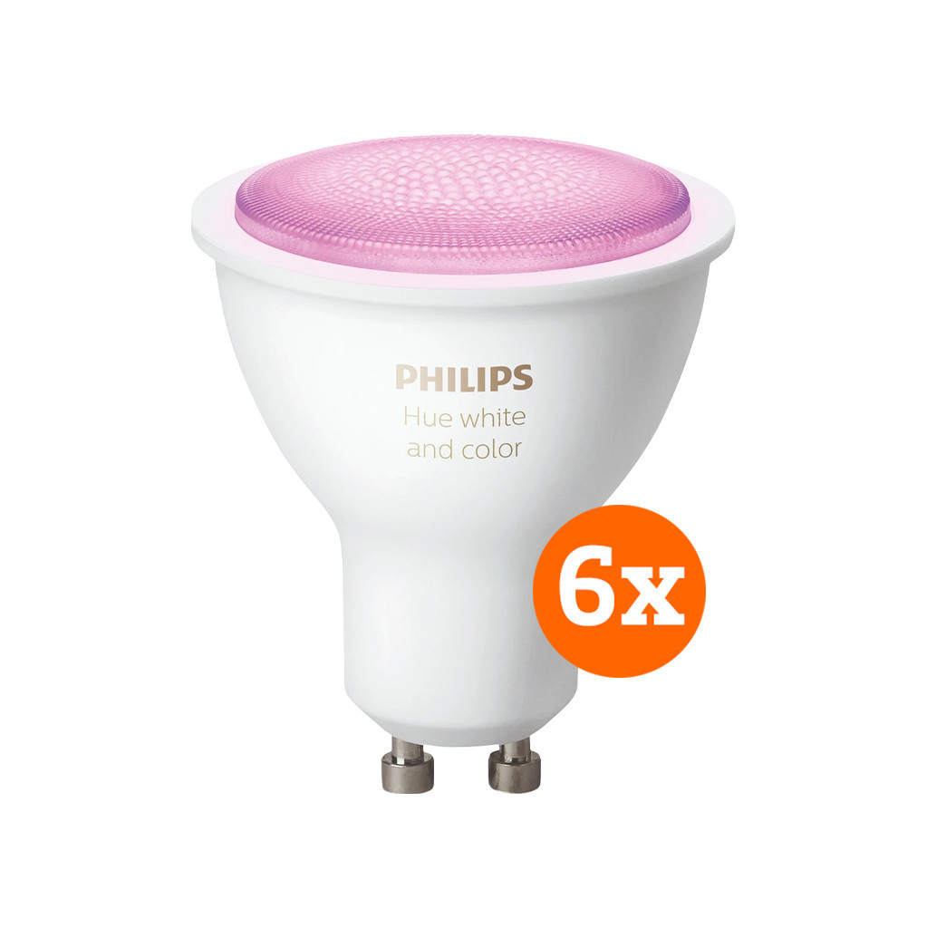 Philips Hue White and Color GU10  6-pack