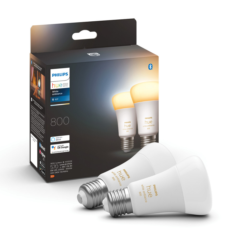 Philips Hue White Ambiance E27 800lm Duo pack