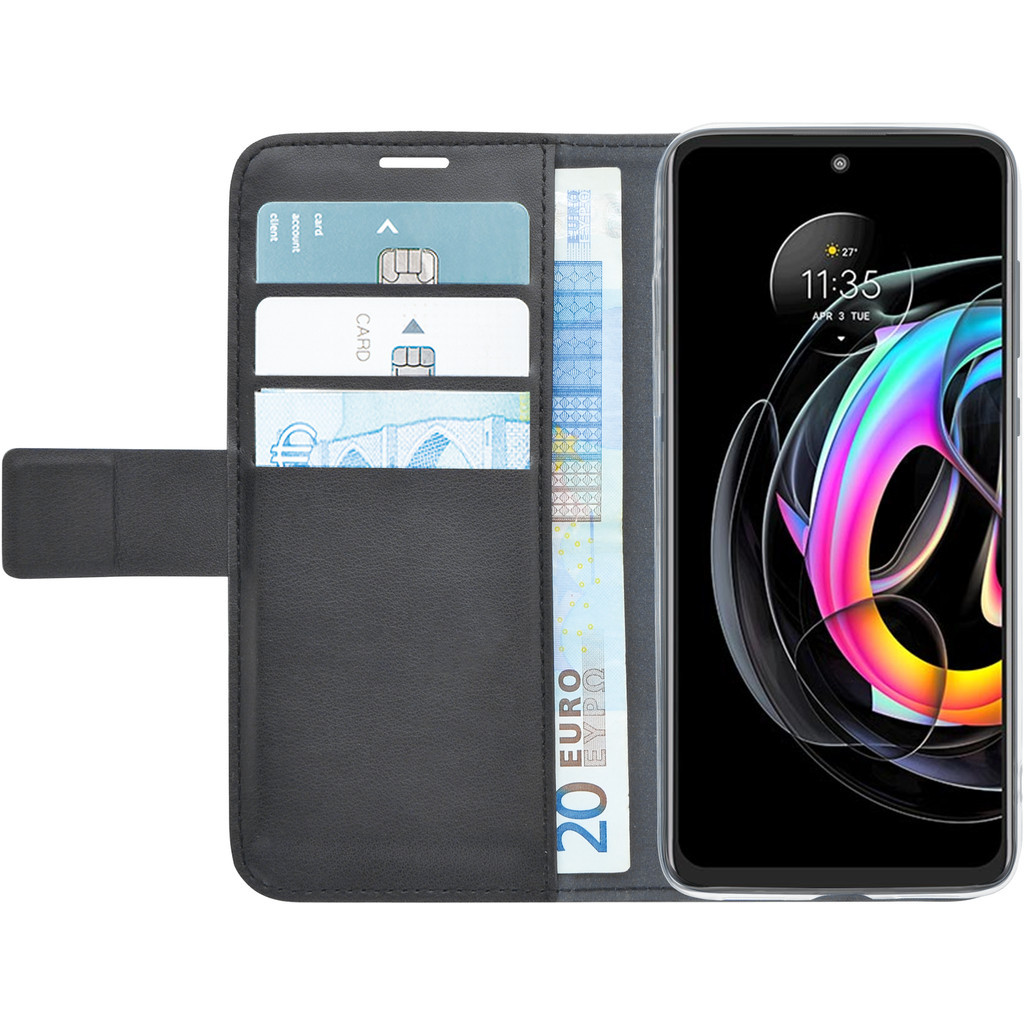 Azuri Wallet Motorola Edge 20 Lite Book Case Zwart