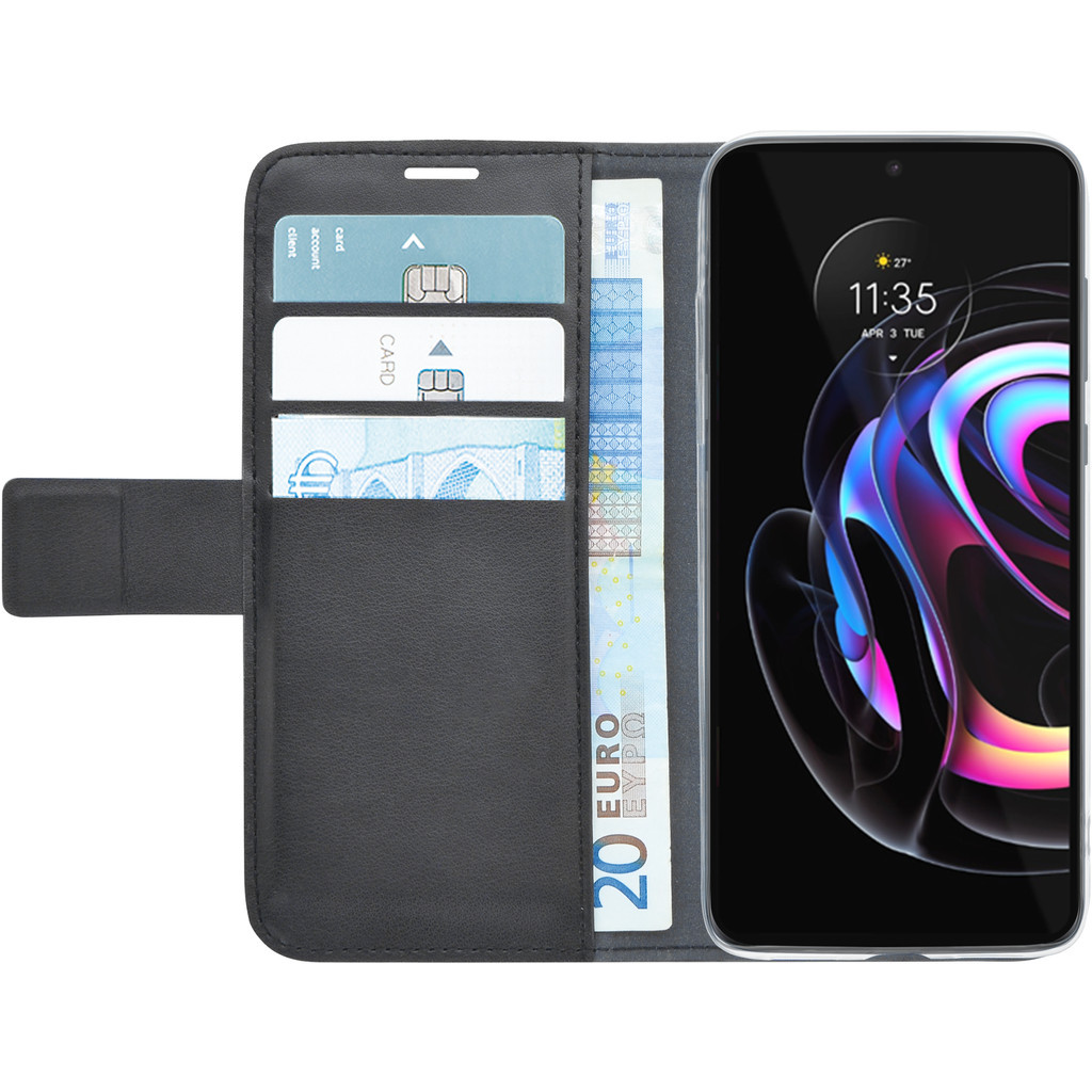 Azuri Wallet Motorola Edge 20 Pro Book Case Zwart