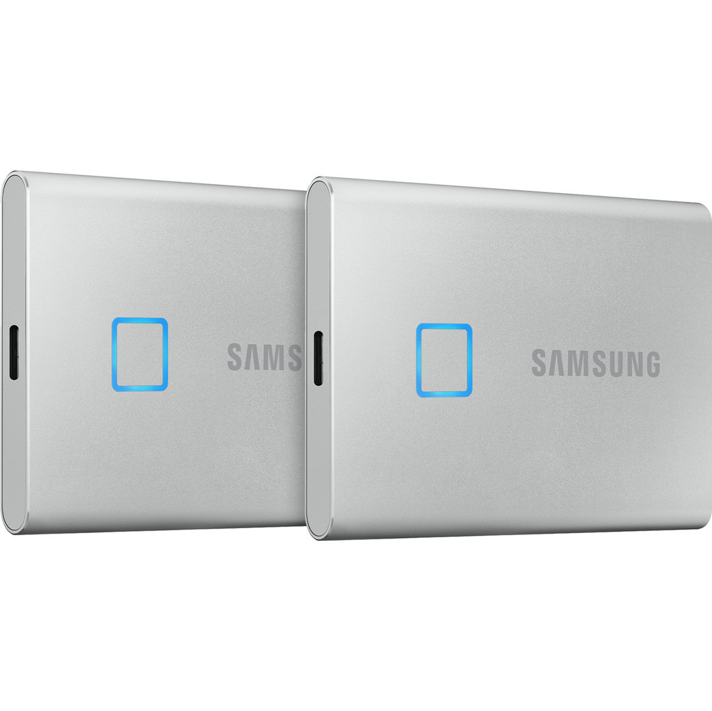 Samsung T7 Touch Portable SSD 1TB Zilver - Duo Pack