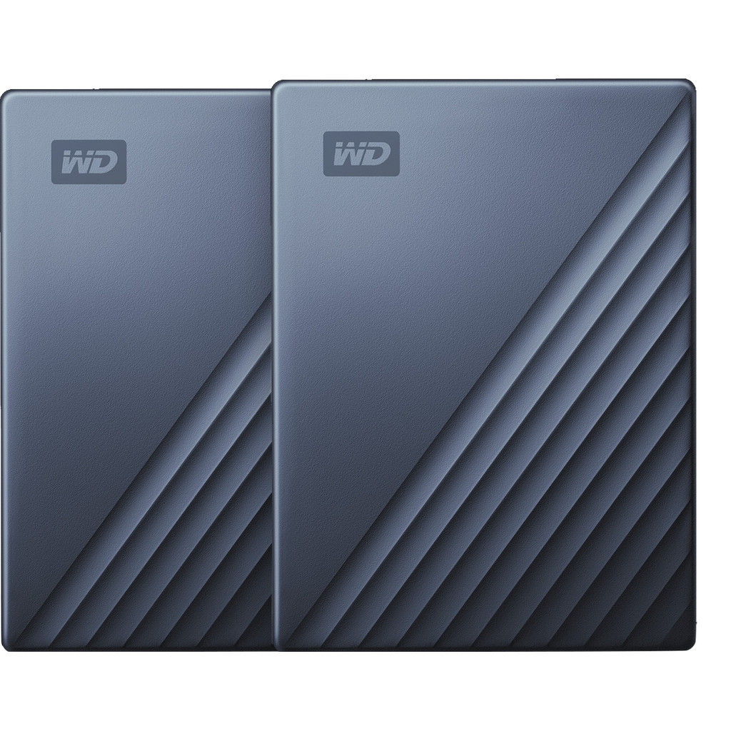 WD My Passport for Mac 5TB Type C Blauw - Duo pack