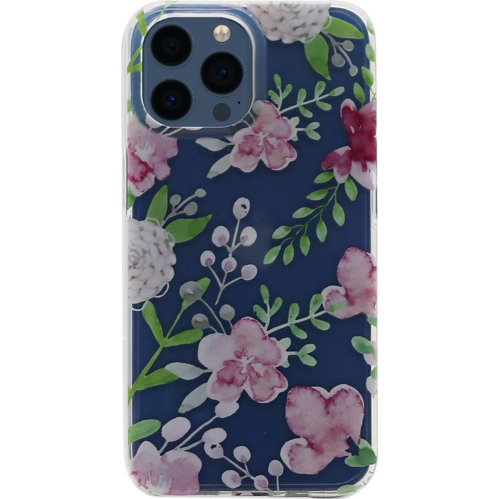 BlueBuilt Mixed Blossom Soft Case Apple iPhone 13 Pro Max Back Cover Transparant