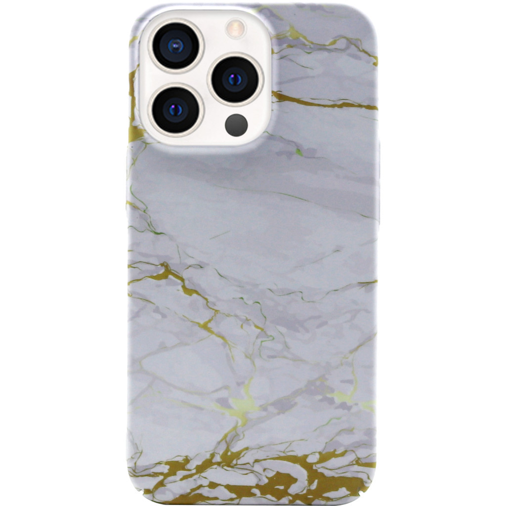 BlueBuilt Grey Marble Hard Case Apple iPhone 13 Pro Max Back Cover