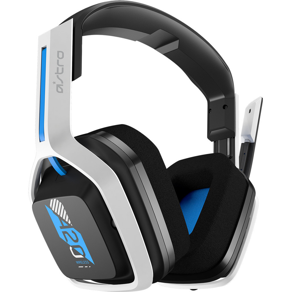 Astro A20 Draadloze Gaming Headset voor PS5, PS4, PC, Mac - Wit/Blauw
