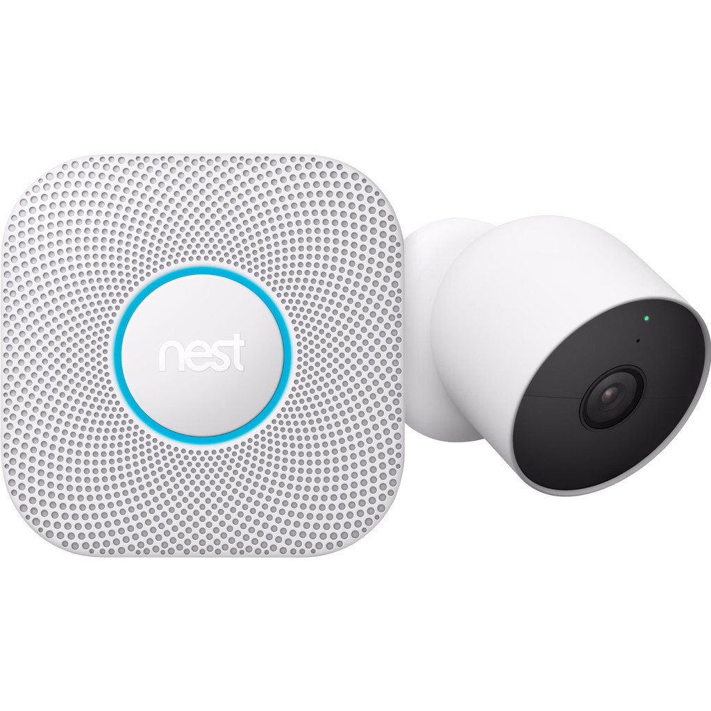 Google Nest Cam Indoor Wired + Nest Protect