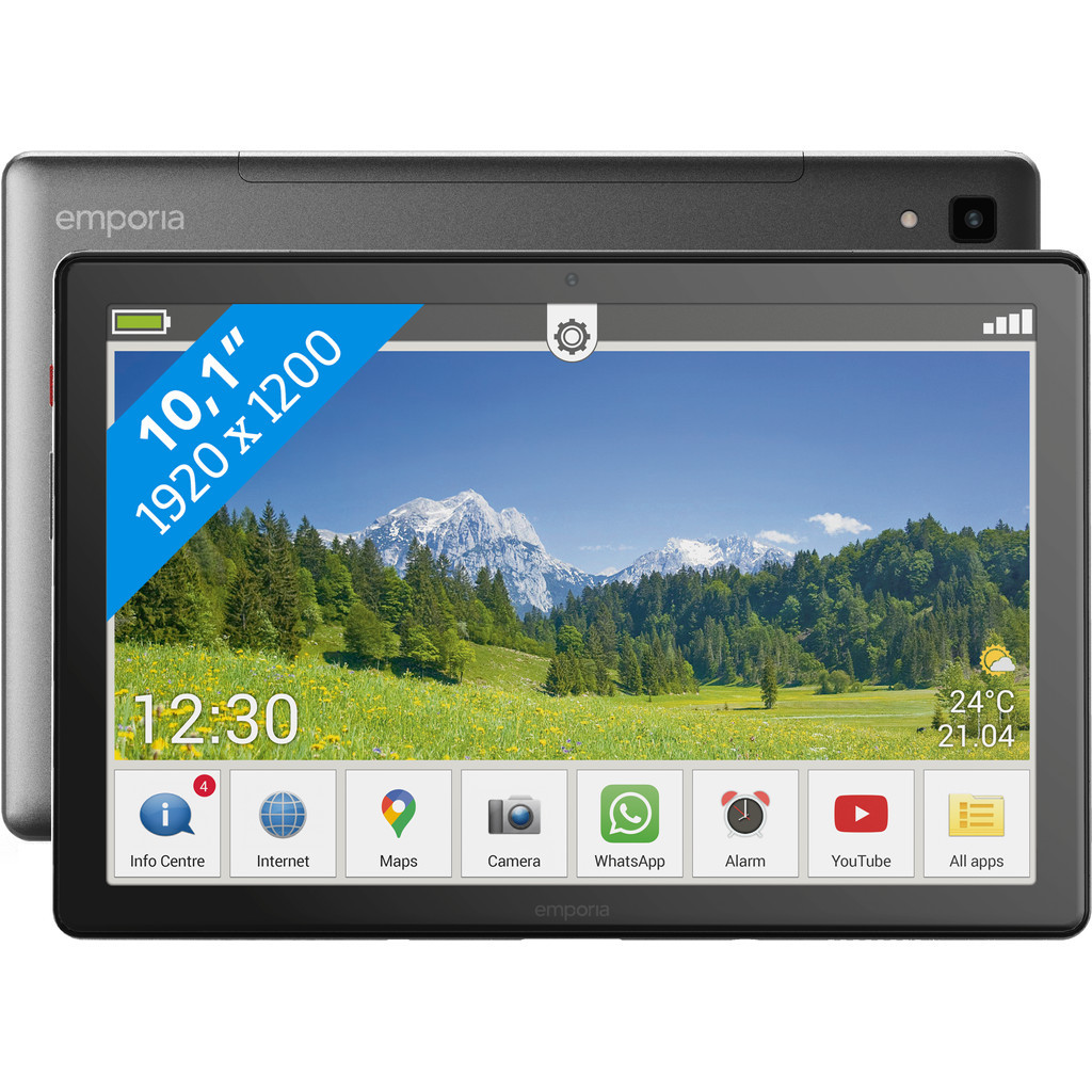 Emporia Senioren Tablet 10.1 inch 32 GB Wifi + 4G Zwart