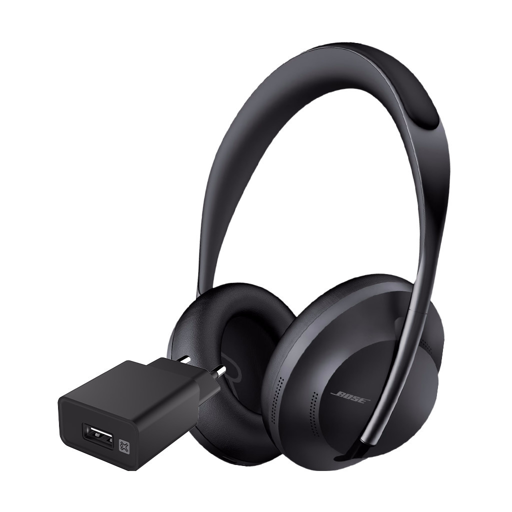 Bose Noise Cancelling Headphones 700 Zwart + XtremeMac Oplader met Usb A Poort 12W