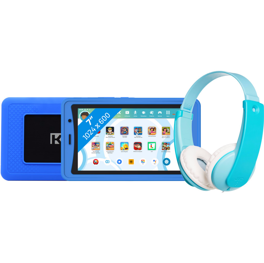 Kurio Tab Ultra 2 Nickelodeon 32GB Blauw + JVC Kinderkoptelefoon Blauw