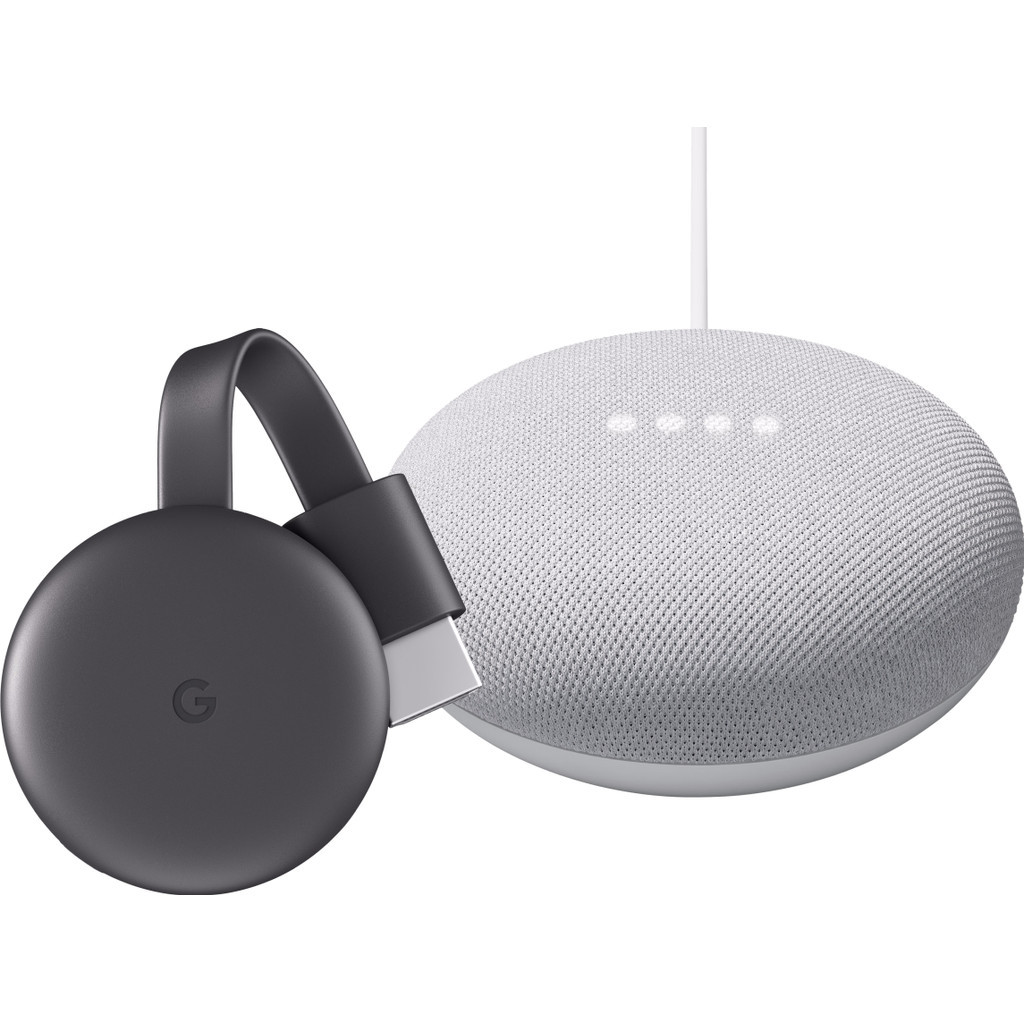 Google Chromecast V3 + Google Nest Mini Wit