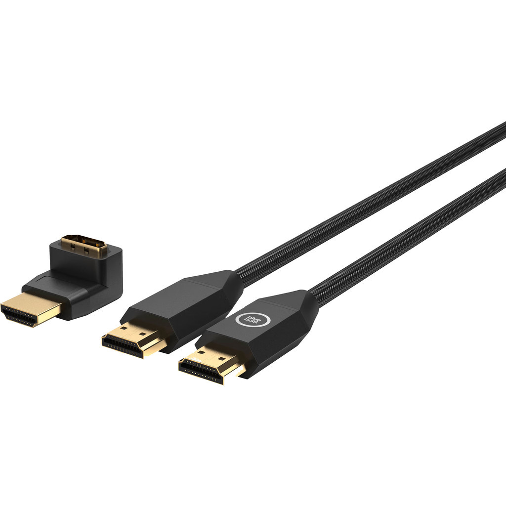 BlueBuilt HDMI 2.0b Kabel Nylon 3 Meter + 90° adapter
