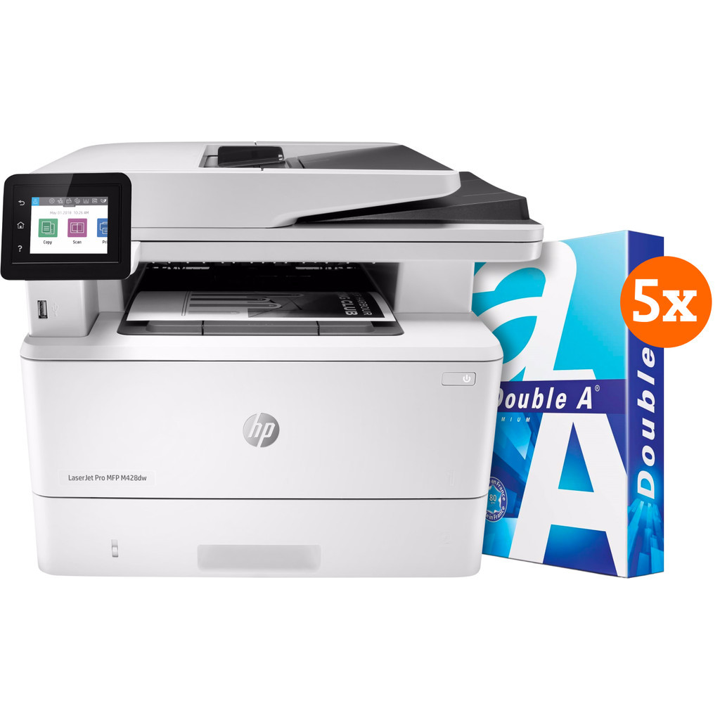 HP LaserJet Pro MFP M428dw + 2.500 vellen A4 papier