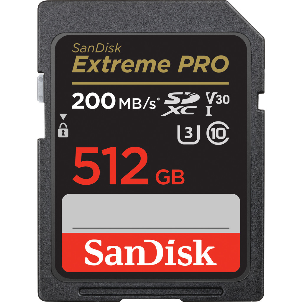 SanDisk SDXC Extreme Pro 512GB 200mb/s