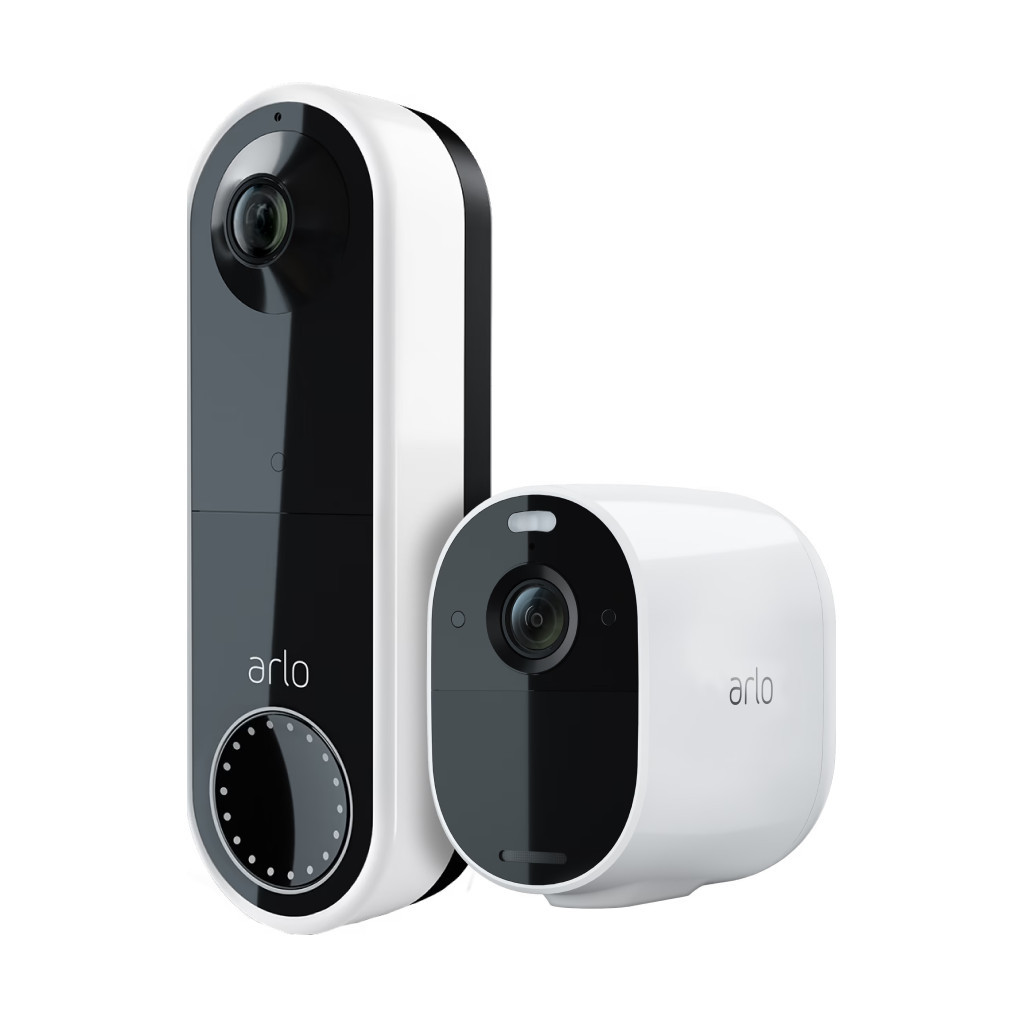 Arlo Essential Beveiligingscamera Wit + Arlo Wire Free Video Doorbell Wit
