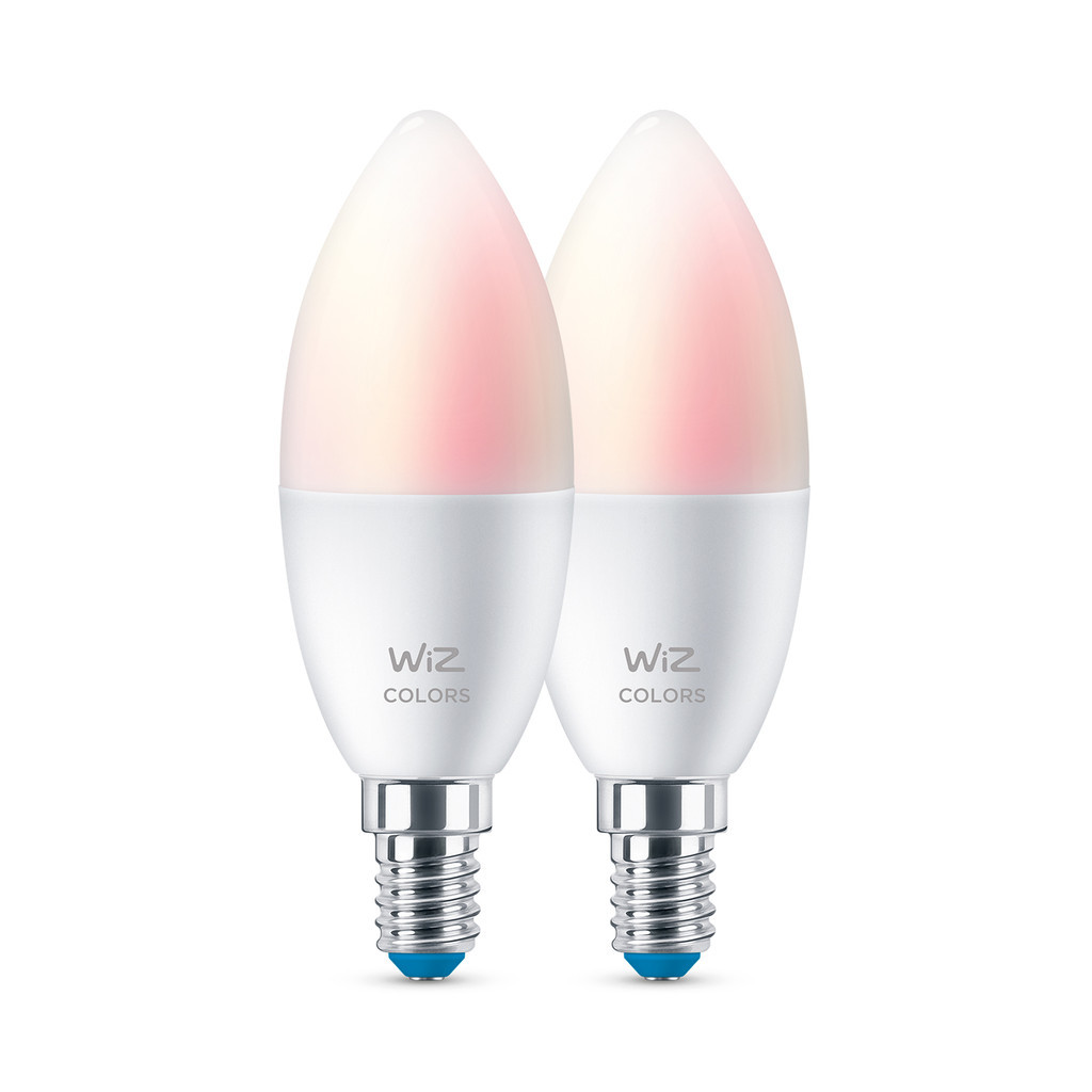 WiZ Smart Kaarslamp 2-pack  - Gekleurd en Wit Licht - E14
