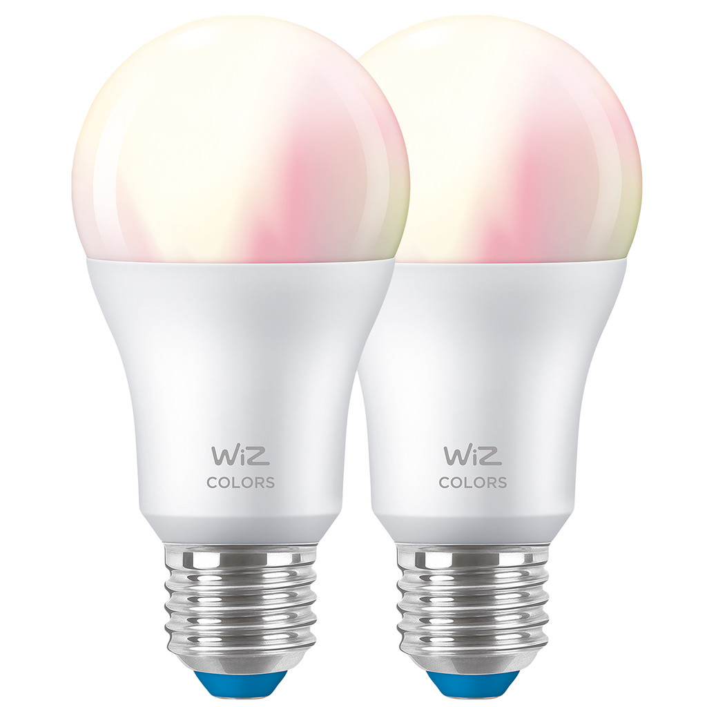 WiZ Smart lamp 2-pack - Gekleurd en Wit Licht - E27