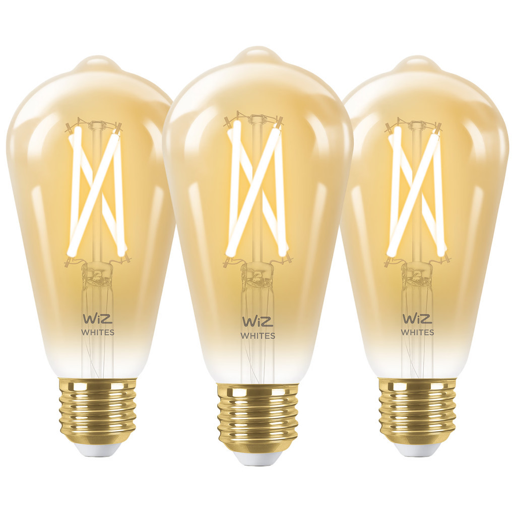 WiZ Smart Filament lamp Edison 3-pack - Warm tot Koelwit Licht - E27
