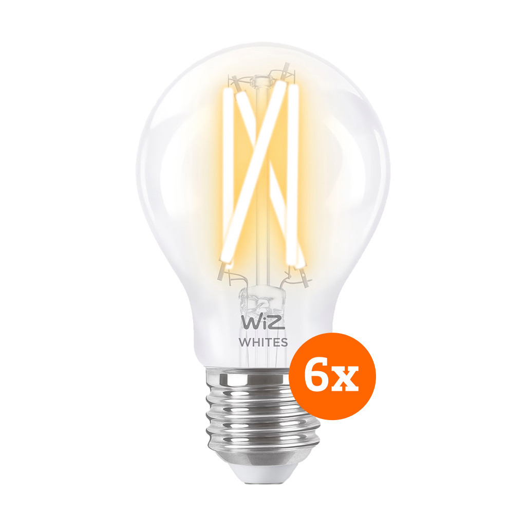 WiZ Smart Filament lamp Standaard 6-pack - Warm tot Koelwit Licht - E27