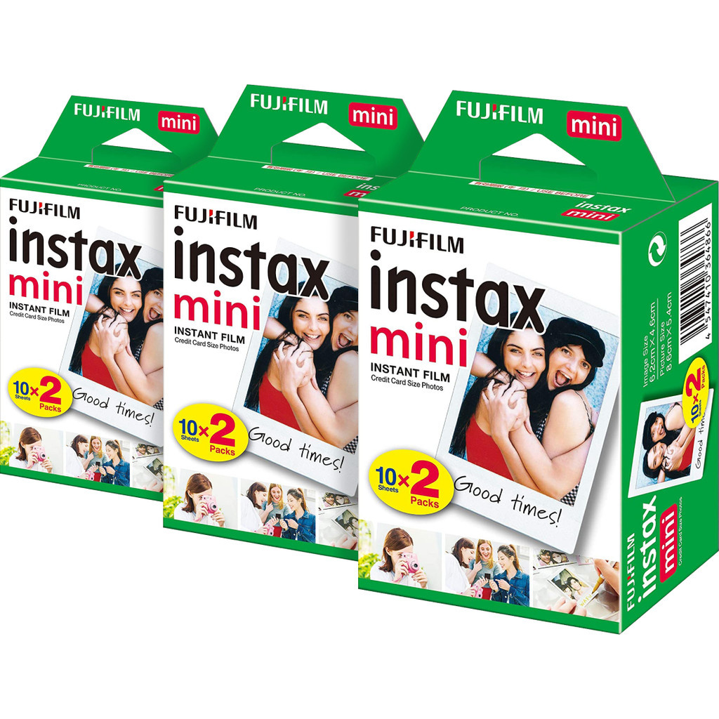 Fujifilm Instax Mini Colorfilm Glossy 10x2 Pak 3 Pack
