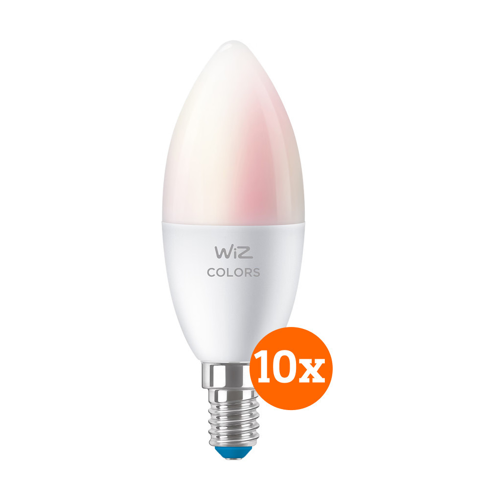 WiZ Smart Kaarslamp 10-pack - Gekleurd en Wit Licht - E14