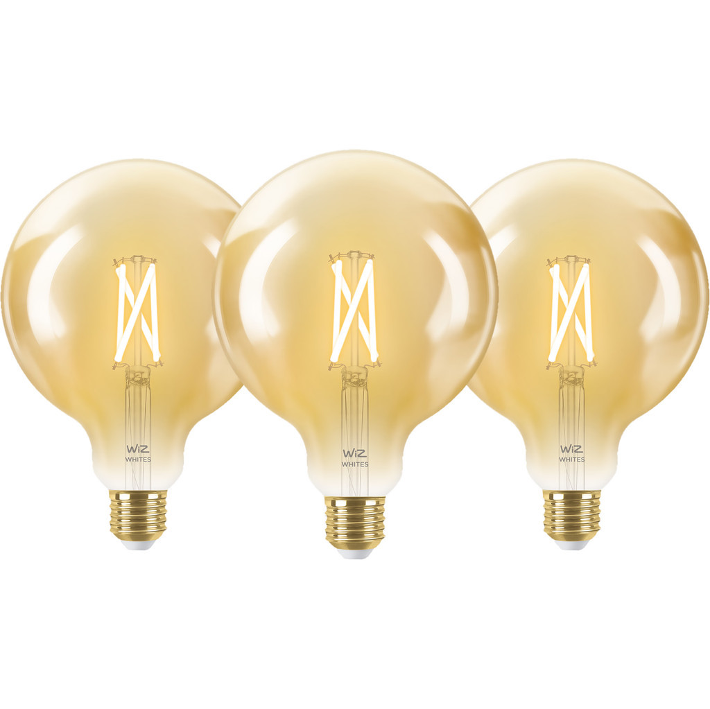 WiZ Smart Filament lamp Globe XL 3-pack  - Warm tot Koelwit Licht - E27