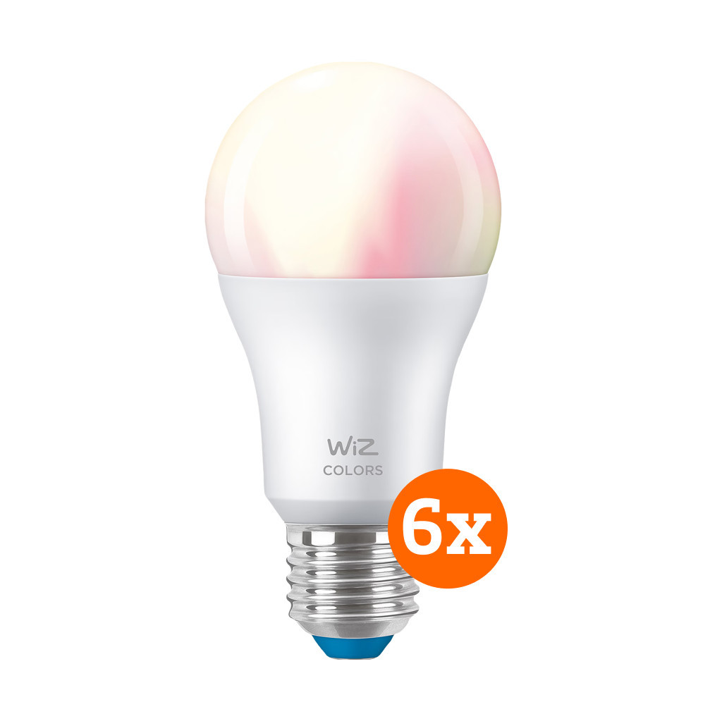 WiZ Smart lamp 6-pack - Gekleurd en Wit Licht - E27